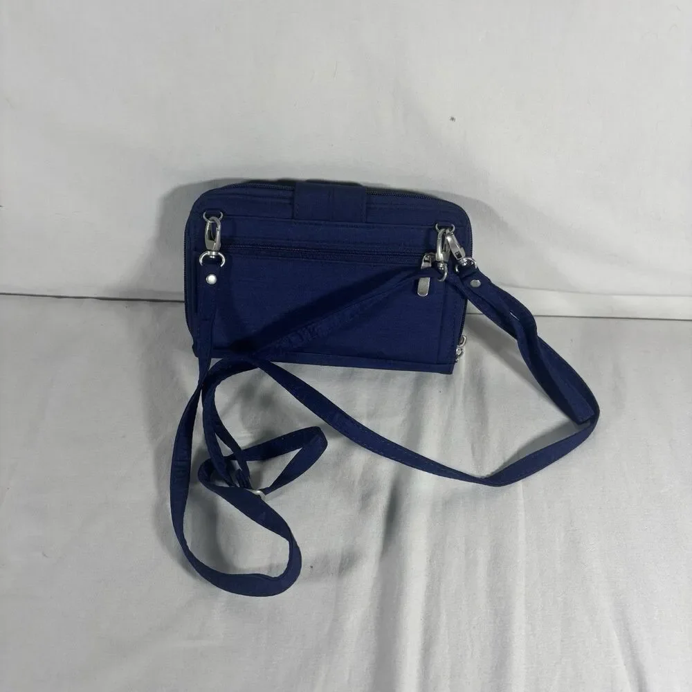 Navy Blue Passport Wallet Crossbody Travel Organizer